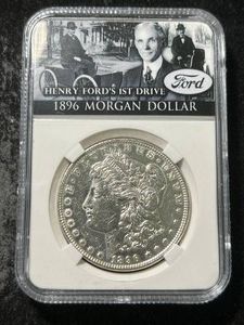 1896 US MORGAN SILVER DOLLAR SLABBED