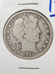 1904 US BARBER HALF DOLLAR