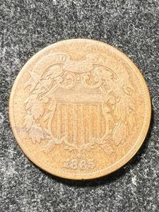 1865 US 2 CENT PIECE