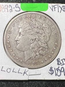1892-S US MORGAN SILVER DOLLAR