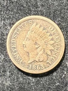 1863 US INDIAN HEAD CENT