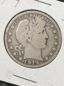 1914-S US BARBER HALF DOLLAR
