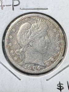 1904 US BARBER QUARTER