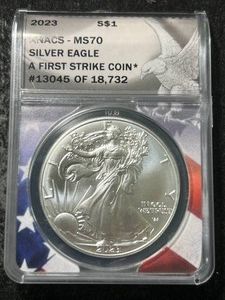 2023 AMERICAN SILVER EAGLE ANACS MS70
