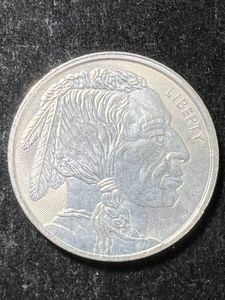 1 TROY OZ .999 FINE SILVER BUFFALO INDIAN ROUND