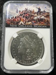 1900-O US MORGAN SILVER DOLLAR SLABBED