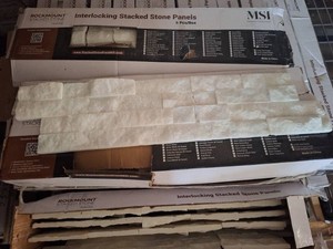 18 boxes arctic white 6x24 marble ledge stone