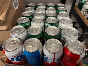 Variety of Pop in Cans