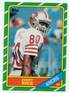 1986 Topps Football Jerry Rice #161 Rookie Card