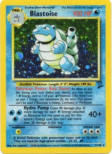 Pokemon Blastoise Base 2 Holo 2130 Swirl (1999-2000)