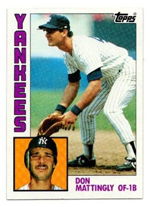1984 Topps Baseball Don Mattingly #8 Rookie Card