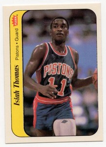 1986 Fleer Basketball Sticker #10 Isiah Thomas