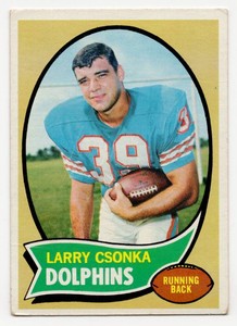 1970 Topps Football #162 Larry Csonka Miami Dolphins