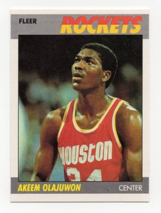 1987 Fleer Basketball #80 Akeem Olajuwon