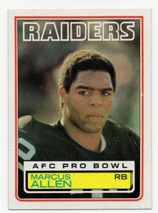 1983 Topps Football #294 Marcus Allen Rookie Card