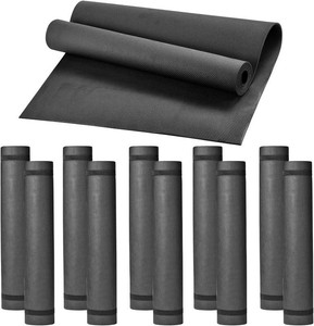 10 Pack Yoga Mats Bulk, 68 x 24 x 4mm Thick Black Yoga Mats for Kids and Adults, Anti-Slip Tear-Resistant Exercise Mat for Fitness Stretching Home Workout Gym and Studio