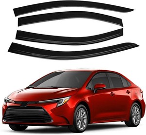 Canvcle Corolla Rain Guards - Window Visors for Toyota Corolla 2019-2025 2026, Outside-Mount Tape-On Side Window Wind Deflectors for Corolla Accessories, Vent Visors Shades Rainproof 4PCS