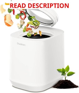 $218 4L Electric Composter for Kitchen, Smart Countertop Compost Bin, Odorless  Low Noise  Auto-Cleaning  Turn Food Waste into Fertilizer, Indoor Food Waste Compost Machine, White