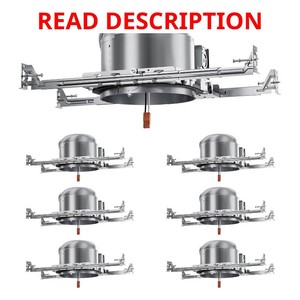 6 Pack 6 Inch Recessed Lighting Housing,Can Light Housing,New Construction Recessed Lighting,IC Rated & Air Tight,TP24 Connector,ETL Listed