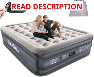 InnoTruth Air Mattress Queen with Built in Pump, Inflatable Mattress Blow up Mattress, Family Choice Award, 18 Colchones Inflables Air Bed for Guest & Home, Ideal for Camping, 650lbs,