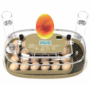 24 Egg Incubator with Temperature Control & Humidity Monitoring, Automatic Egg Turner, Built-in Egg Candler, 360  Clear View for Hatching Chicken, Duck, Quail Eggs - Ideal for Home, Classroom, Farm