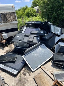 Lot of Assorted Old Televisions and Monitors