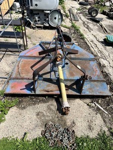 3-Point Hitch PTO Rotary Cutter Brush Hog with PTO Driveshaft approximately 64 inches wide