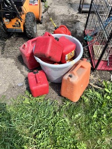 Lot of Assorted Gas Cans