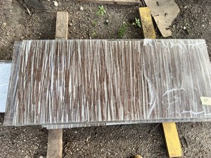 Decorative Embedded Natural Reed and Wheat Stalk Translucent Panels Approximately 20.5 inches Wide by 48 inches Long, almost 12 thick