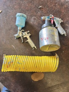 Coleman Powermate HVLP Spray Gun Set with Mini Gun, Coiled Air Hose and Accessories