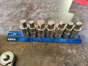 Klutch Metric Hex Bit Sockets, S-K Lectrolite Vintage Socket Set with Metal Case