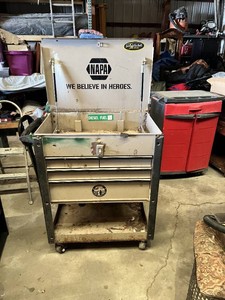 NAPA Rolling Tool Cart with Lid approximately 31 inches wide by 40 inches tall
