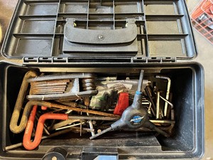 Black Plastic Toolbox with Huge Selection of Hex Tools
