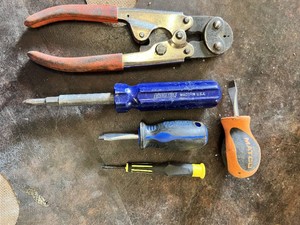 Enderes Tools Screwdriver, Power Torque Screwdriver, Matco Screwdriver, and Wire Crimper