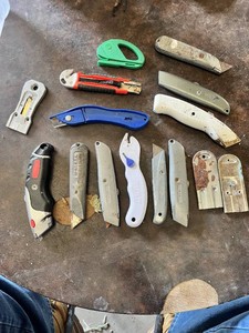 Assorted Utility Knives and Box Cutters