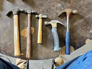 Lot of Hammers Including Ball Peen and Claw Hammers