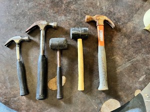Assorted Claw Hammers and Rubber Mallets
