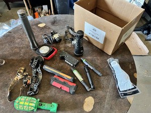 Lot of Various Flashlights and Headlamps