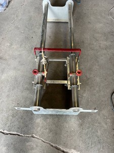 Saw Trax Panel Saw Kit with Vertical Guide Tubes and Carriage Mechanism