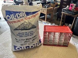 Oil-Dri Premium Absorbent and Plastic Storage Drawers