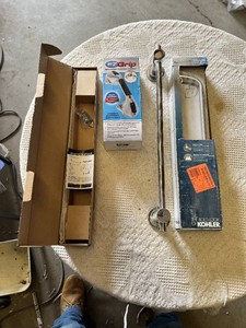 Tuscany Abbeville 24 and Kohler Mistos 18 Towel Bars, EZ Grip Bathroom Suction Handle