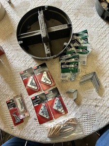 Stahler Tool Tray, Flat Corner Braces, Gate Hooks & Eyes, and Wood Dowels Assortment
