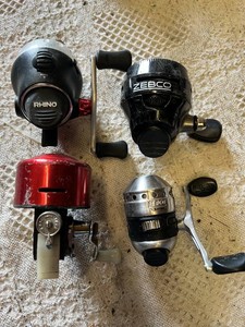 Rhino, Zebco, and Two Unbranded Fishing Reels
