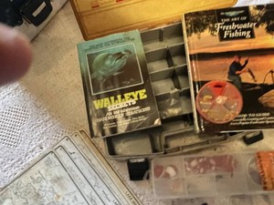 Fishing Tackle Box with Fishing Books