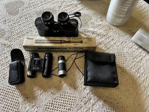 Focal 30x30mm Hand Held Telescope and BinocularsBushnell 8x21 and 7x18 Monocular