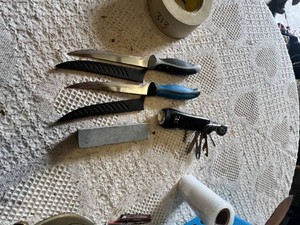 Knife Set with Multi-Tool and Sharpening Stone