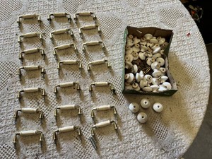 Ornate Porcelain Cabinet Handles and Knobs Set