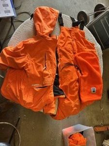 Gander Mountain Tech20 Waterproof Breathable Hunting Bib Size L and Vest Size M