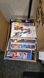 assorted vhs tapes