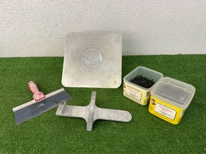 Sheetrock Supplies - 10 Knife, Hawk Plate, Foot Lifter & Screws